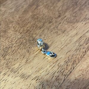 Pandora Flip Flop Dangle Charm with Amethyst CZ 🩴